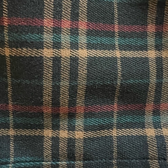 Vintage Y2K Max Studio black brown green plaid flared pants sz 12 academia - Picture 6 of 13